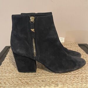Kate Spade Black Suede Ankle Booties